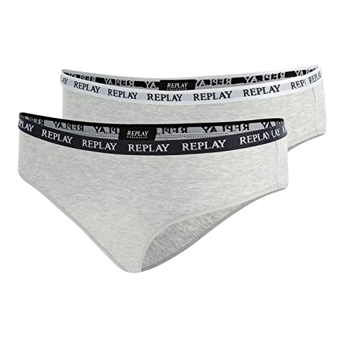 Replay Damen Slip 2er-Set, N288 (Grau), L von Replay