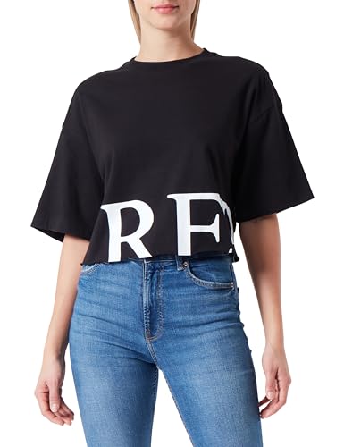 Replay Damen T-Shirt Kurzarm aus Baumwolle, Black 098 (Schwarz), XXS von Replay