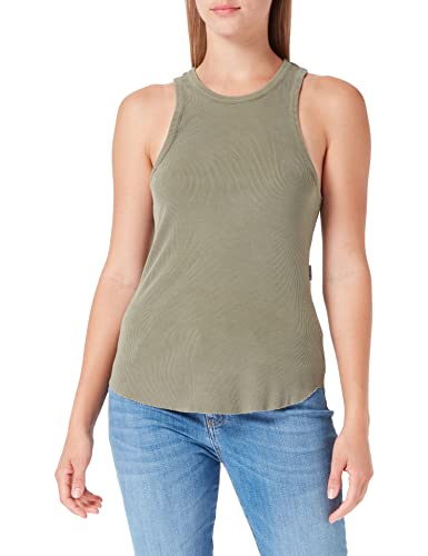 Replay Damen Tank Top Lang, Army Green 238 (Grün), M von Replay