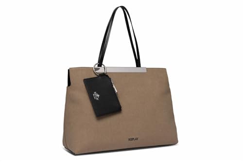 Replay Damen Tasche aus Baumwolle, Grün (Lt Khaki 430), Onesize von Replay