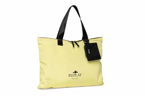 Replay Damen Tasche aus Nylon, Grün (Lt Yellow Green 164), Onesize von Replay