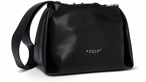 Replay Damen Handtasche Klein aus Kunstleder, Black 098 (Schwarz), Onesize von Replay