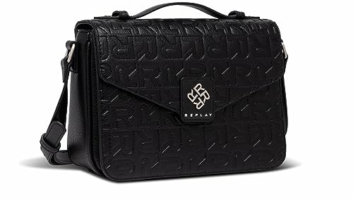 Replay Damen Handtasche Klein aus Kunstleder, Schwarz (Black 098), Onesize von Replay