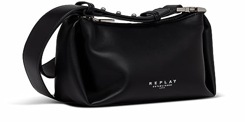 Replay Damen Handtasche Klein aus Kunstleder, Schwarz (Black 098), Onesize von Replay