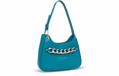 Replay Damen Handtasche Klein aus Kunstleder, Mosaic Blue 446 (Blau), Onesize von Replay