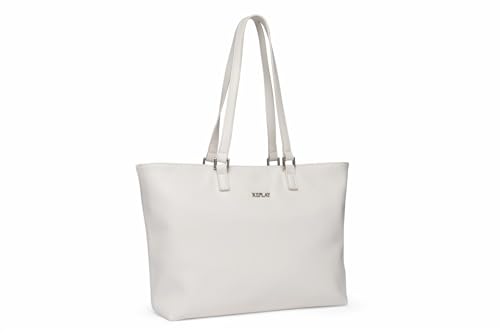 Replay Damen Tote Bag Tasche aus Kunstleder, Opt White 001 (Weiß), Onesize von Replay