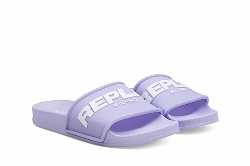 REPLAY Damen UP W Emboss Hausschuh, 032 Lilac, 39 EU von Replay