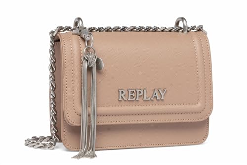 Replay Damen Umhängetasche aus Kunstleder, Dirty Pale Beige 074 (Beige), Onesize von Replay