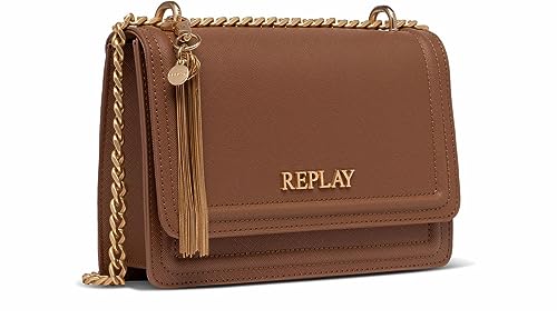 Replay Damen Umhängetasche aus Kunstleder, Brick Brown 060 (Braun), Onesize von Replay