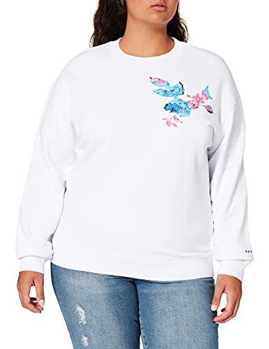 Replay Damen W3551F Sweatshirt, 001 WHITE, M von REPLAY