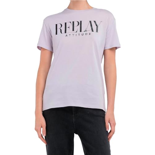 Replay Damen W3566r T-Shirt, 371 Dusty Wisteria, M EU von Replay