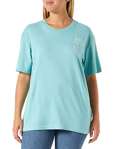 REPLAY Damen W3623 T-Shirt, 588 Aquamarine, L von Replay