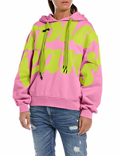 REPLAY Damen W3632B Kapuzenpullover, 307 Candy PINK, XS von Replay