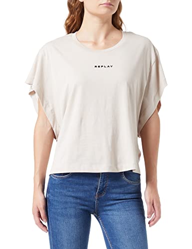 REPLAY Damen W3685 T-Shirt, 984 Sand, L von Replay