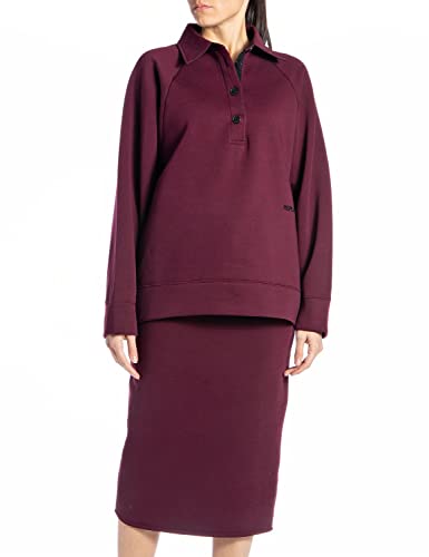 Replay Damen W3705 Sweatshirt, 459 Burgundy, XL von Replay