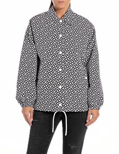 Replay Damen W7846 Jacke, 010 White/Black, 38 Replay Damen W7846 Jacke, 010 White/Black, 38 von Replay