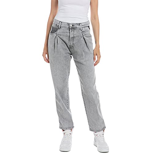 REPLAY Damen WA497 Jeans, 095 Light Grey, 23 von Replay