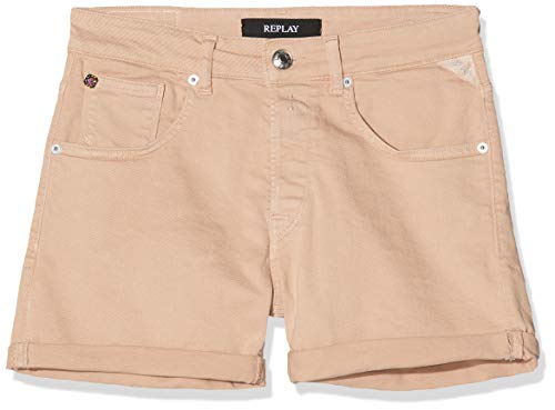 Replay Damen WA611 .000.8069333 Shorts, Rosa (Powder 021), 33 von Replay