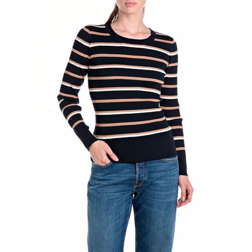 Replay Damen gestreifter Slim fit Pullover von Replay