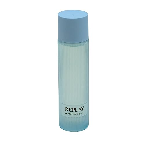 Replay - Earth Made Antarctica Blue Eau De Toilette - Veganer und Unisex Körperduft mit kühlem und magnetischem Stil, holziger Duft - Aromatisch. Flasche mit 200 ml von Replay