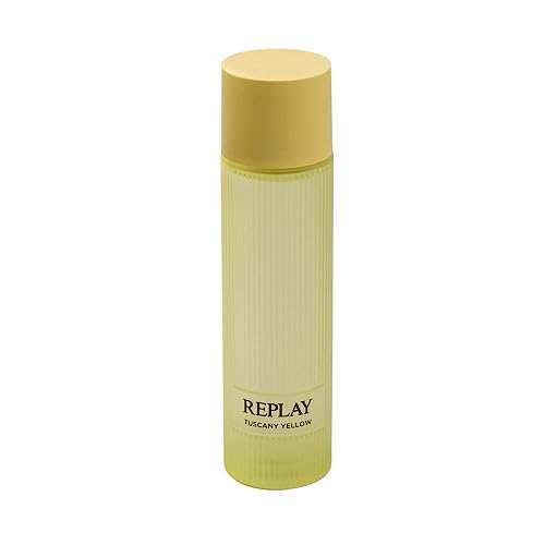 Replay - Earth Made by Tuscany Yellow Eau de Toilette für den Körper - Unisex, vegan, frisch und energetisierend, holzig-bernsteinfarbener Duft, Flasche mit 200 ml von Replay