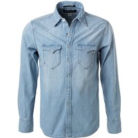 Replay Herren Jeanshemd blau Baumwolle von Replay