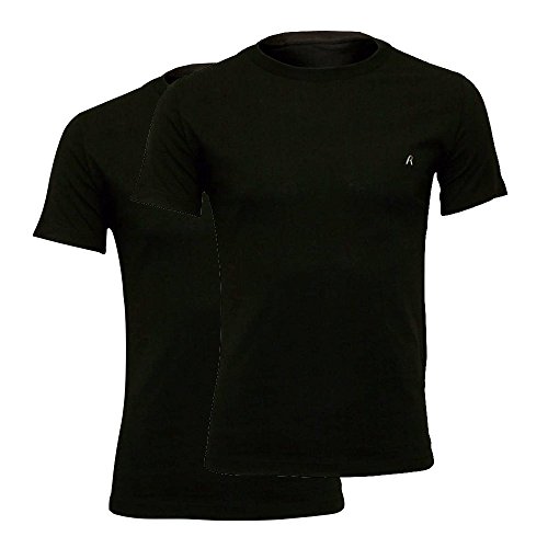 Replay Herren 2er Pack T-Shirts Kurzarm mit Logo, Black 020 (Schwarz), S von Replay