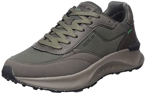 REPLAY Herren ALTAIR Green Sneaker, 039 MIL GRN, 45 EU von Replay