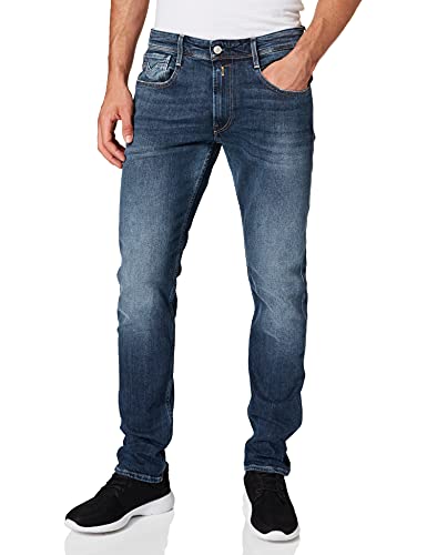 Replay Herren Anbass Bio Cotton Jeans, 0091 MEDIUM Blue, 40W / 36L von Replay