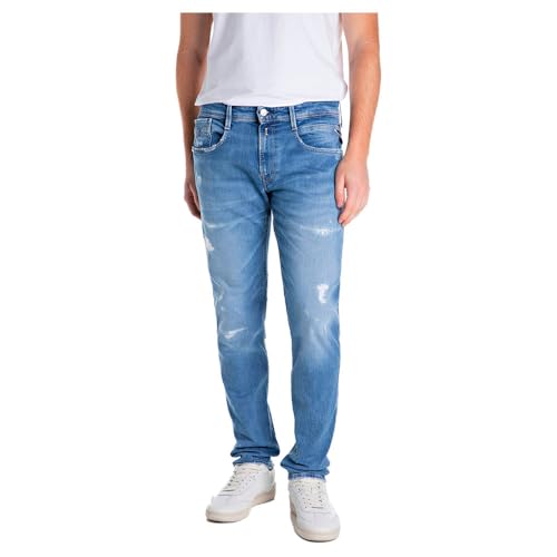 Replay Herren Anbass Eco Plus Jeans, 009 MEDIUM Blue, 33W x 32L von Replay