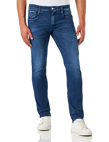 Replay Herren Anbass Jeans, 007 Dark Blue, 28W / 30L EU von Replay