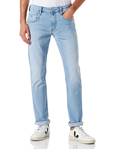 Replay Herren Anbass Jeans, 010 Light Blue, 34W / 32L EU von Replay