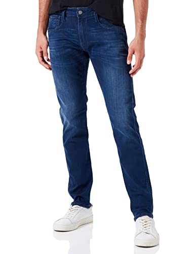 Replay Herren Jeans Anbass Slim-Fit mit Power Stretch, Medium Blue 009-1 (Blau), 38W / 36L von Replay