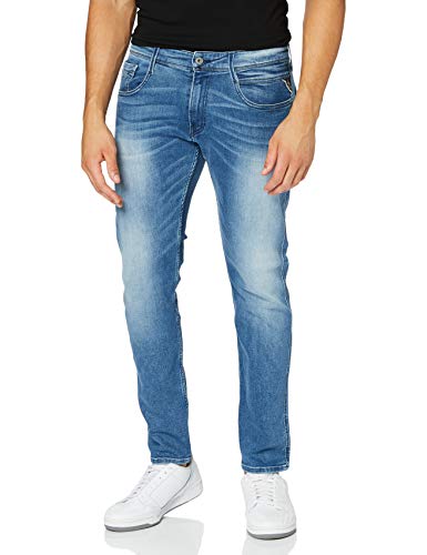 Replay Herren Jeans Anbass Slim-Fit mit Comfort Stretch, Medium Blue 009 (Blau), 30W / 32L von Replay