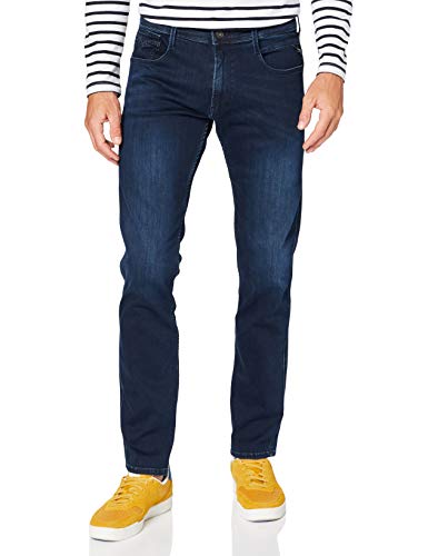 Replay Herren Jeans Anbass Slim-Fit mit Power Stretch, Dark Blue 007-1 (Blau), 33W / 34L von Replay