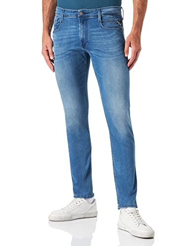 REPLAY Herren Anbass Powerstretch Denim Jeans, 009 MEDIUM Blue, 3230 von ESPRIT