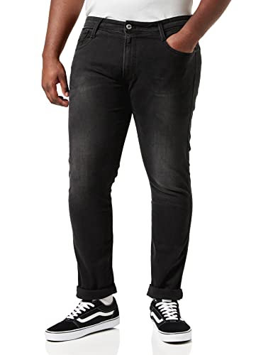 Replay Herren Jeans Anbass Slim-Fit mit Comfort Stretch, Dark Grey 097 (Grau), 27W / 32L von Replay