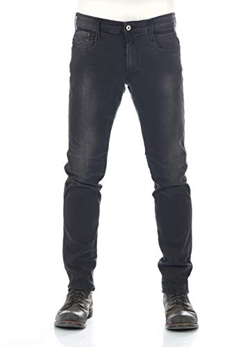 Replay Herren Jeans Anbass Slim-Fit mit Comfort Stretch, Dark Grey 097 (Grau), 27W / 32L von Replay