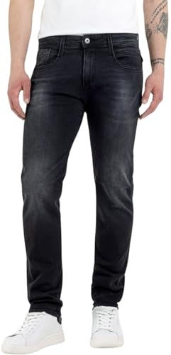 Replay Herren Jeans Anbass Slim-Fit mit Comfort Stretch, Dark Grey 097 (Grau), 34W / 30L von Replay