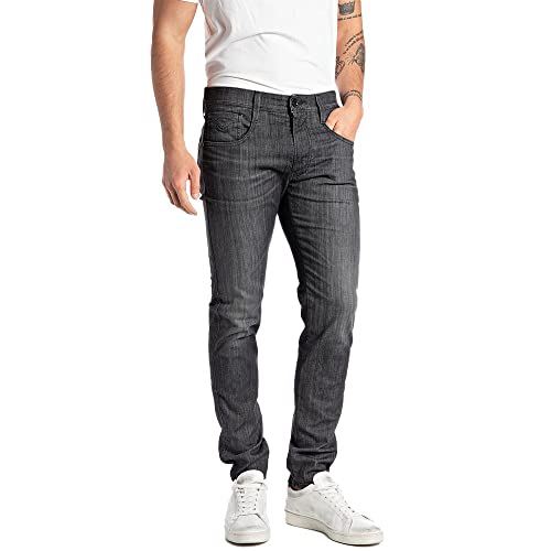 Replay Herren Anbass X-lite Jeans, 097 Dark Grey, 36W / 36L EU von Replay