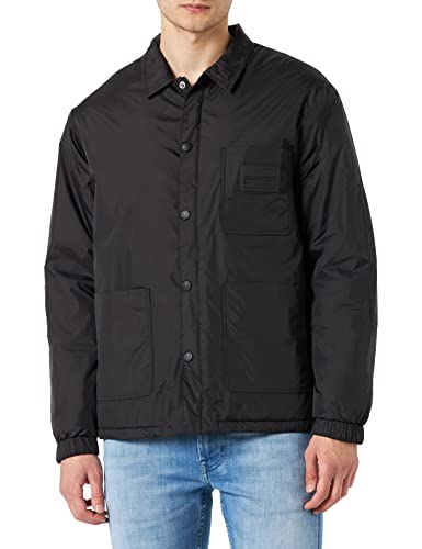 Replay Herren Anorak mit Knopfleiste, Black 098 (Schwarz), XL von Replay