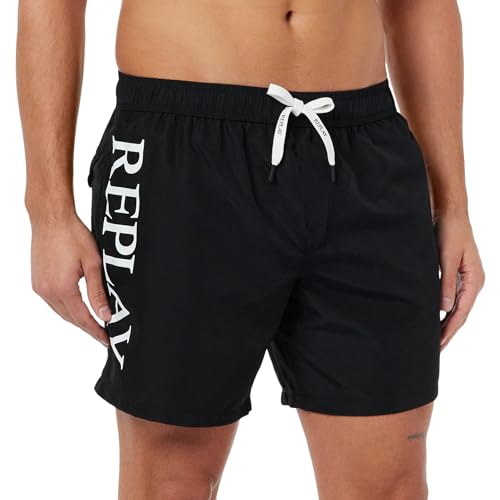 Replay Herren Badehose Kurz, Black 098 (Schwarz), XL von Replay