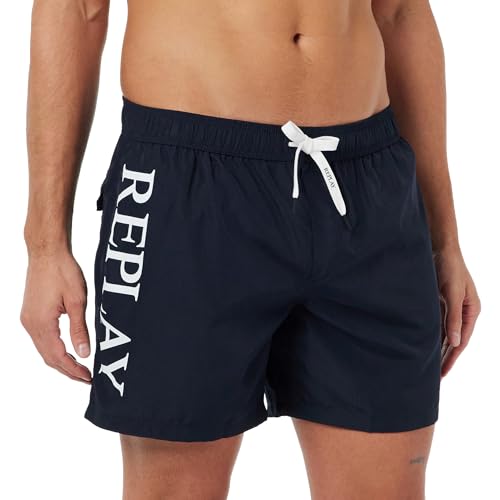 Replay Herren Badehose Kurz, Blue 085 (Blau), XL von Replay