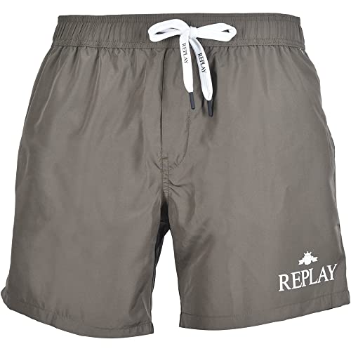 Replay Herren Badehose mit Kordelzug, Strategy Green 934 (Grün), XL von Replay