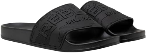 Replay Herren Badeschuhe Slipper, Schwarz (Black 003), 40 von Replay