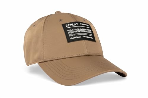 Replay Herren Baseball Cap mit Nylon, Sand 049 (Beige), Onesize von Replay