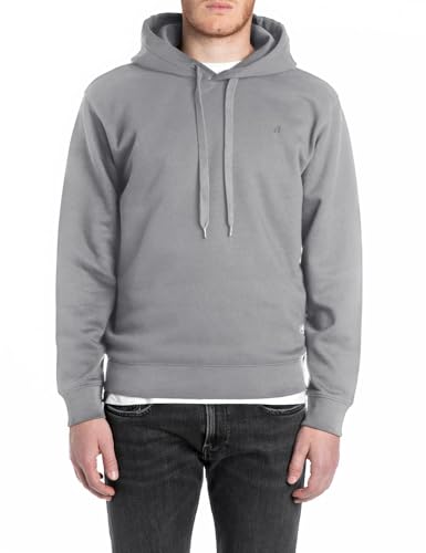 Replay Herren Hoodie Sportlich, Grau (Lead Grey), M von Replay