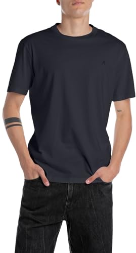 Replay Herren T-Shirt Kurzarm Basic, Night Blue... 067 (Blau), S von Replay