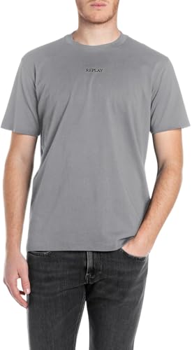 Replay Herren M3098 T-Shirt, 093 Lead Grey, XL EU von Replay