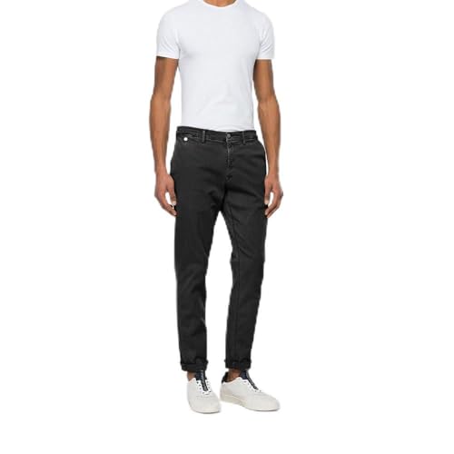 Replay Herren Benni Hyperchino Color Xlite Jeans, 040 Black, 31 W/ 32 L von Replay